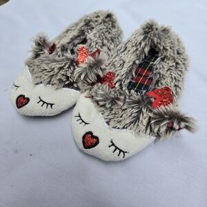 Adorable Furry Kids Slippers with Red Accents